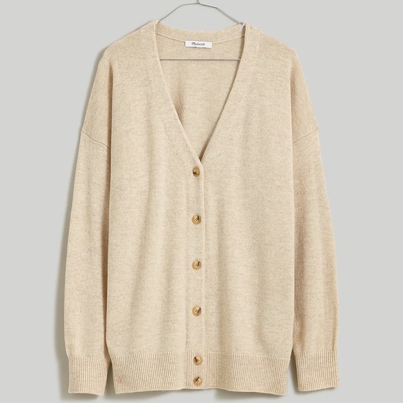 Madewell Sweaters - NWOT! Madewell V-Neck Relaxed Cardigan in a Heather oatmeal colorway